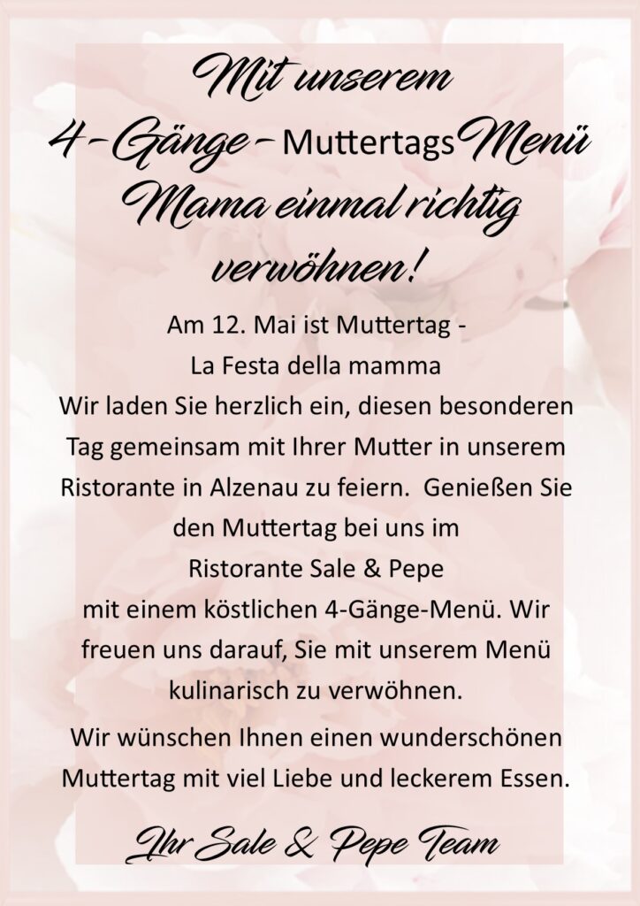 Aktionen Ristorante Sale & Pepe Alzenau